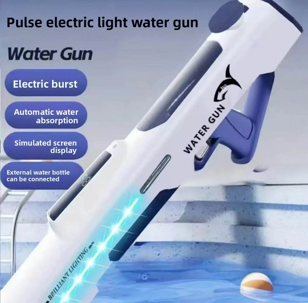 Continuous electric water gun with manual and automatic pulse to - Price Value Store