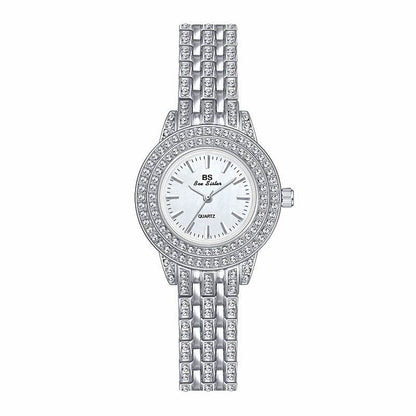 Luxury Diamond Women's Watch with Mother-of-Pearl Dial - Price Value Store