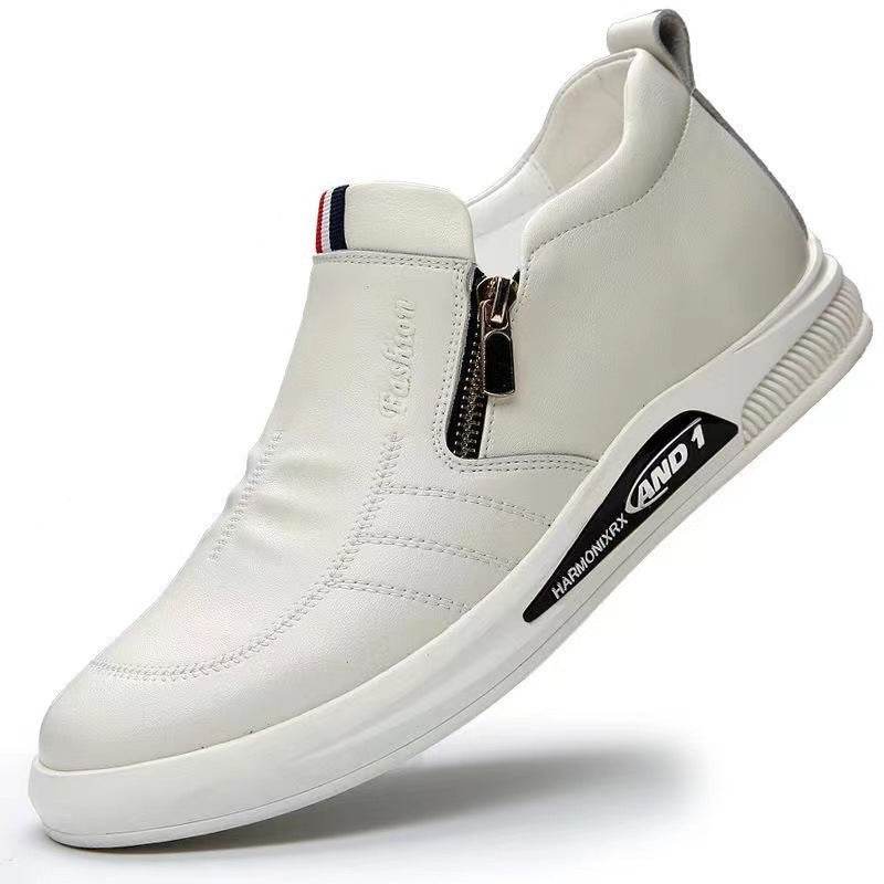 Men's leather white sneakers - Price Value Store