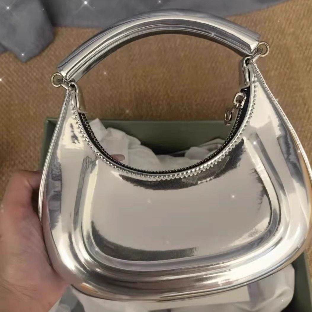 Fashion Silver Crescent Shoulder Bag - Price Value Store
