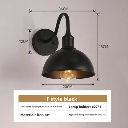 American style loft Industrial Wind bedside wall lamp Villa courtyard outdoor wall lamp restaurant bar decorative lighting fixtures - Price Value Store