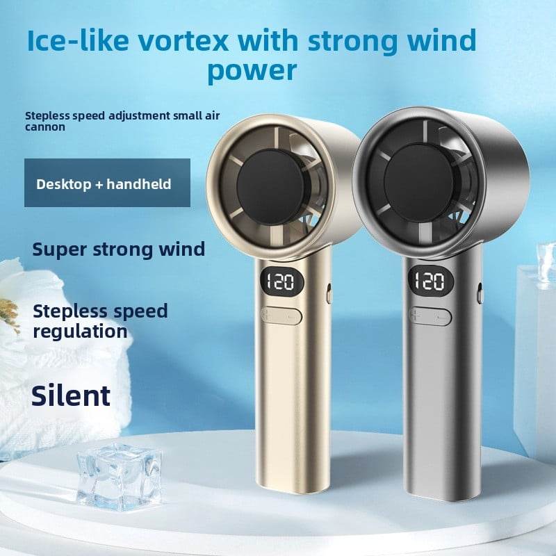 Pocket handheld fan portable outdoor mini handheld turbo fan USB rechargeable leadless desktop fan - Price Value Store