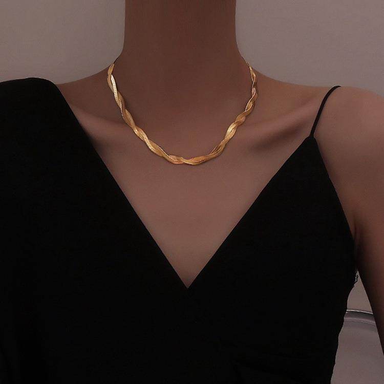 Clavicle Necklace Titanium Steel Color Preserving - Price Value Store