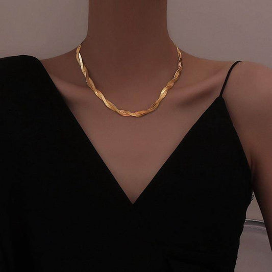Clavicle Necklace Titanium Steel Color Preserving - Price Value Store