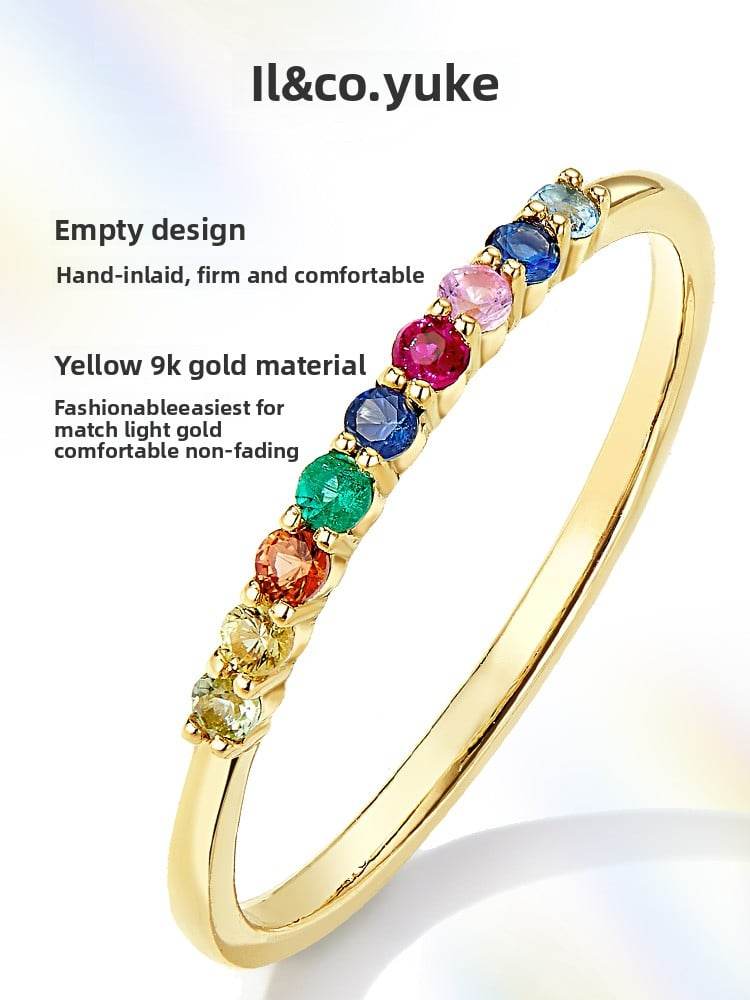 Rainbow gemstone ring - Price Value Store