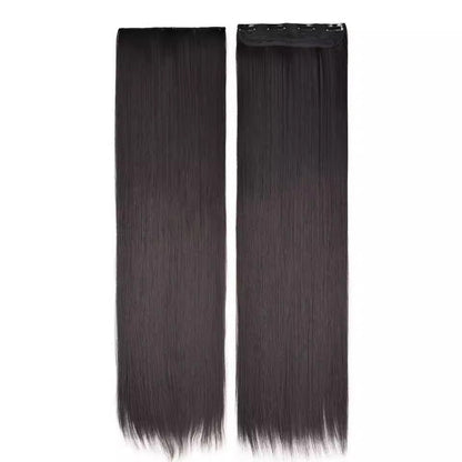 Four-clip extended and weighted wig extension pieces
