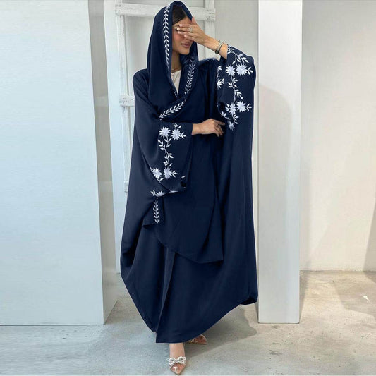 Embroidered floral robe - Price Value Store