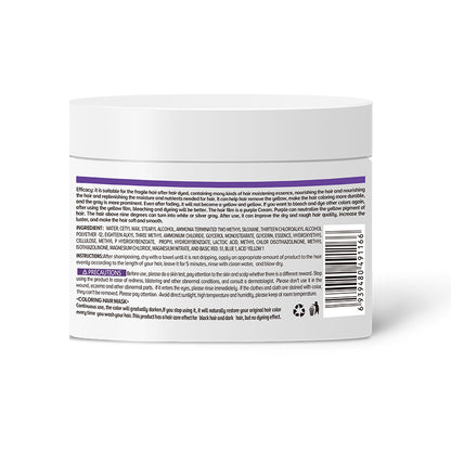 Remove the yellow to create a grayish-purple hair mask for color protection