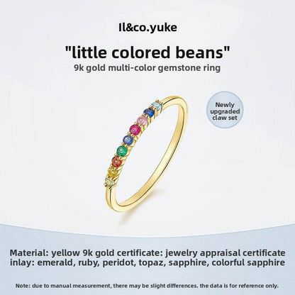 Rainbow gemstone ring - Price Value Store