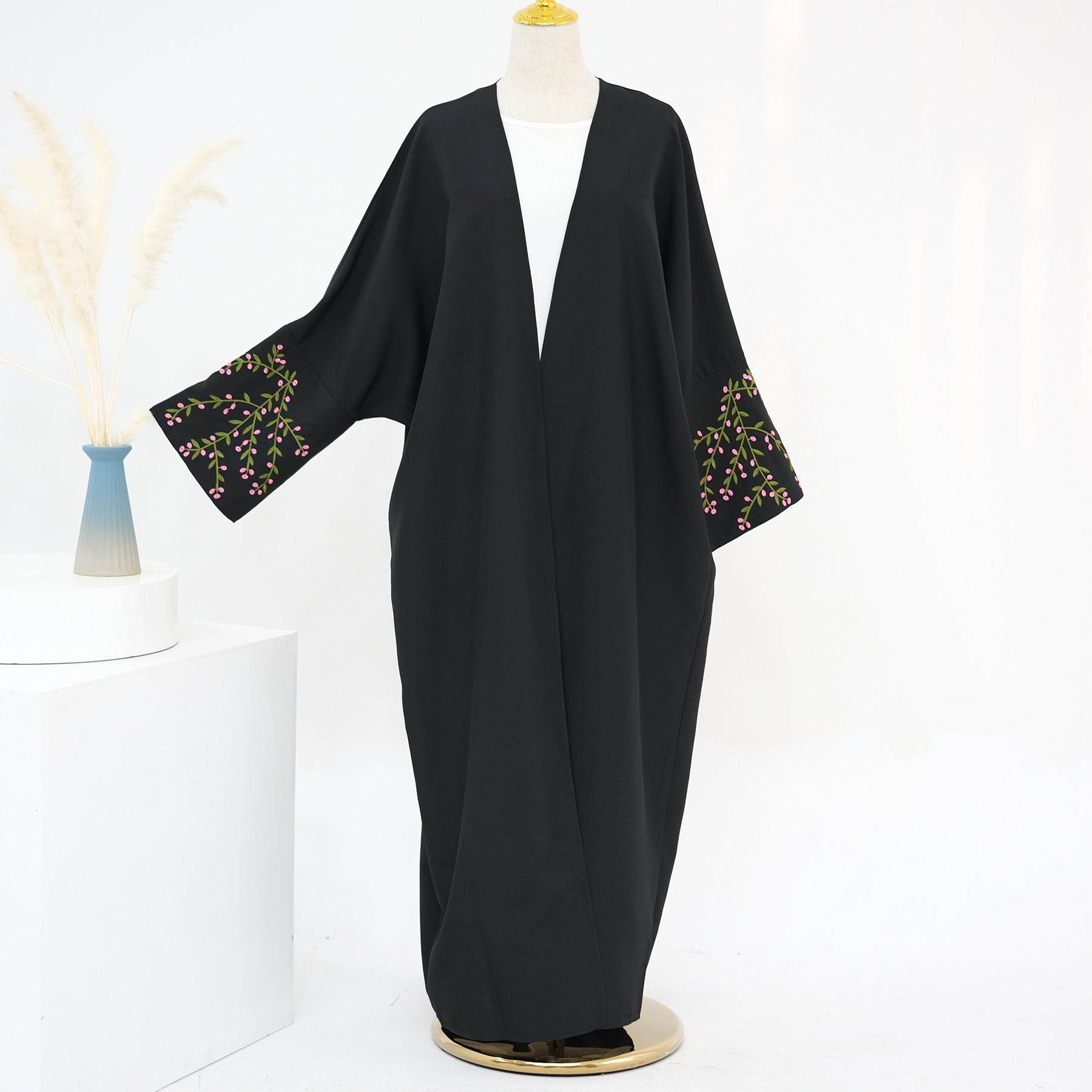 Embroidered cardigan robe - Price Value Store