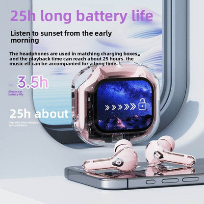 Transparent LCD Bluetooth Headset with Noise Cancellation - Price Value Store