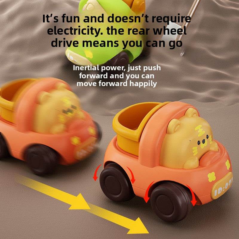 Inertia Cartoon Animal Engineering Vehicle Toy Set for Kids - Price Value Store