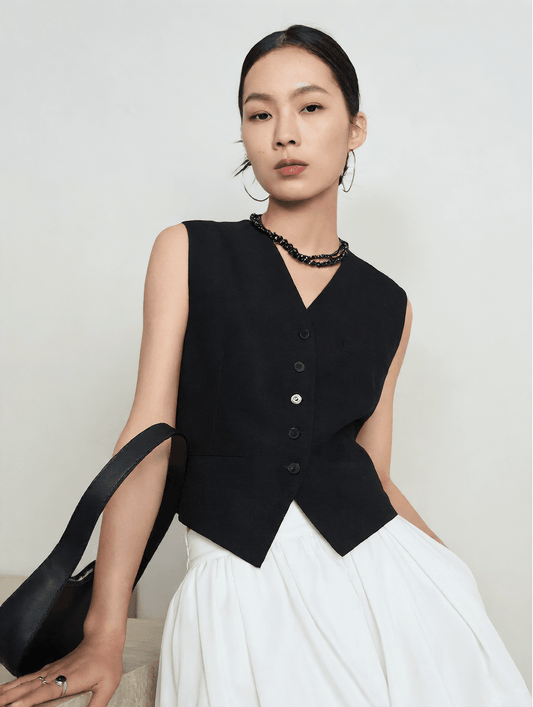 V-neck women's suit vest - Price Value Store