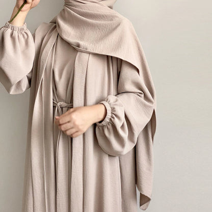 Loose Solid Color Long Two-Piece Dress