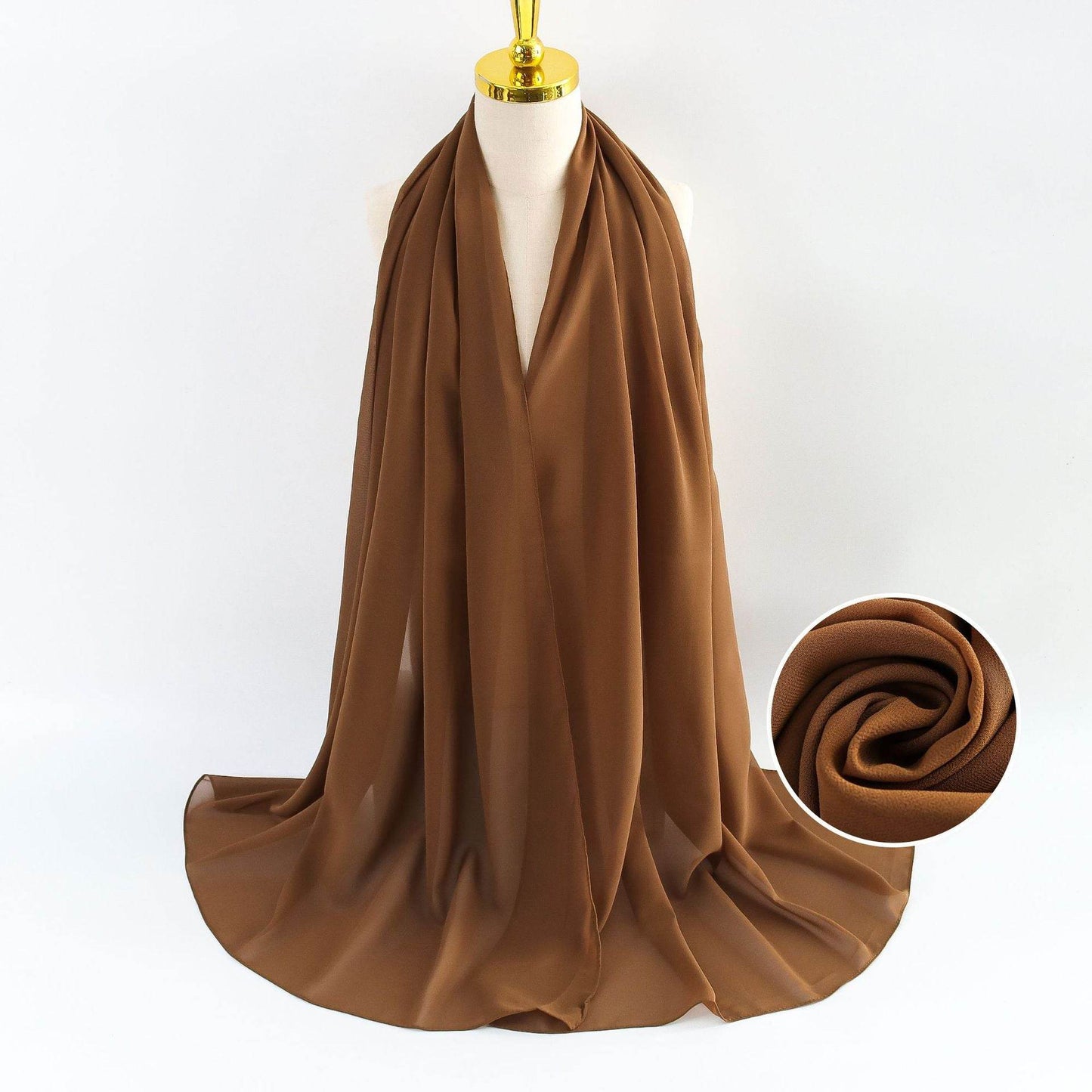 Elegant Pearl Chiffon Scarf for Women - Price Value Store