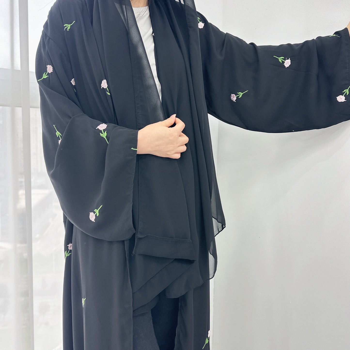Flower Embroider Elegant Cardigan