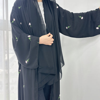 Flower Embroider Elegant Cardigan