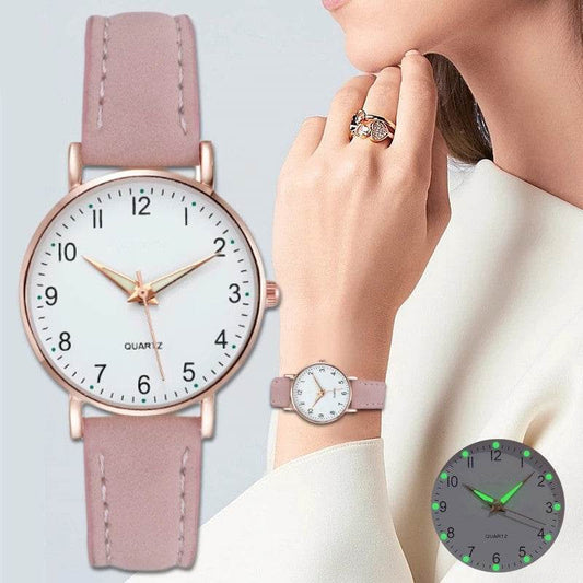 Ladies' quartz watch with brushed leather - Price Value Store