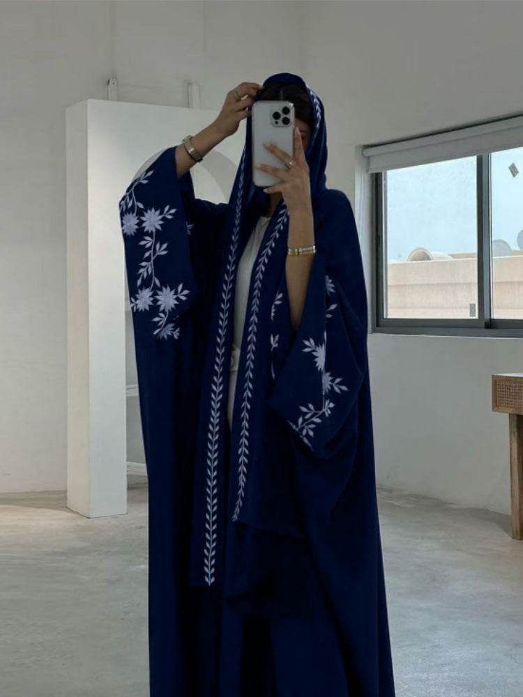 Embroidered floral robe - Price Value Store