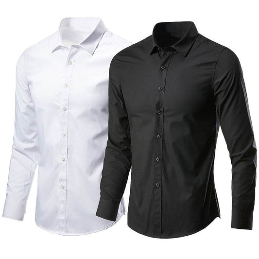 Men's Long/Short Sleeve Slim Fit Non-Ironing Casual Shirt - Price Value Store