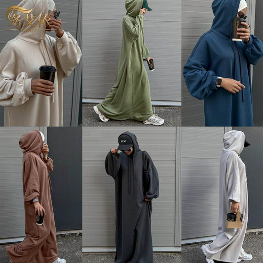 Solid Color Hoodie dress - Price Value Store