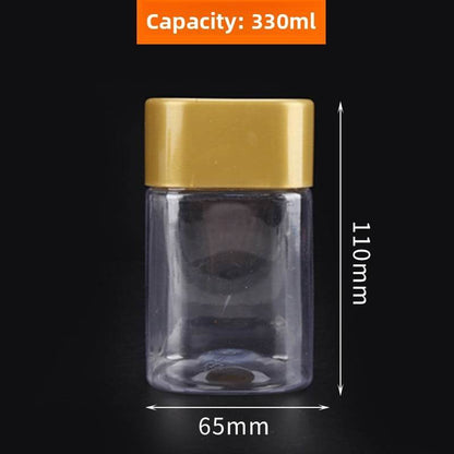 Square Transparent PET Plastic Storage Jars with Lids (300ml?700ml). - Price Value Store