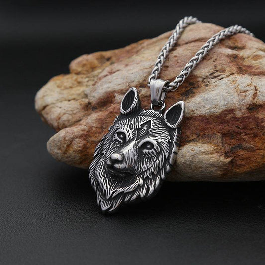 wolf head stainless steel pendant accessories - Price Value Store
