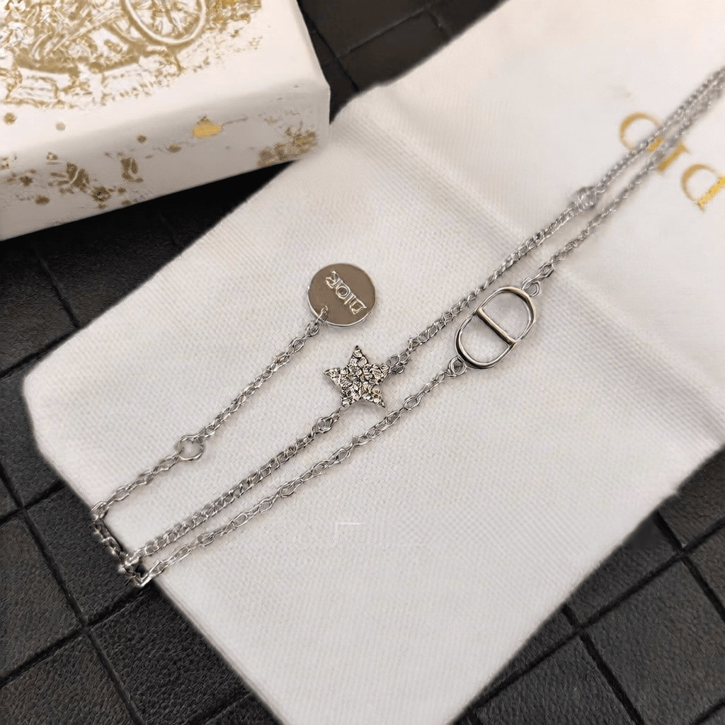 Double Layer Star and CD Letter Diamond Bracelet for Women - Price Value Store