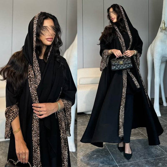 Leopard print fashionable robe - Price Value Store