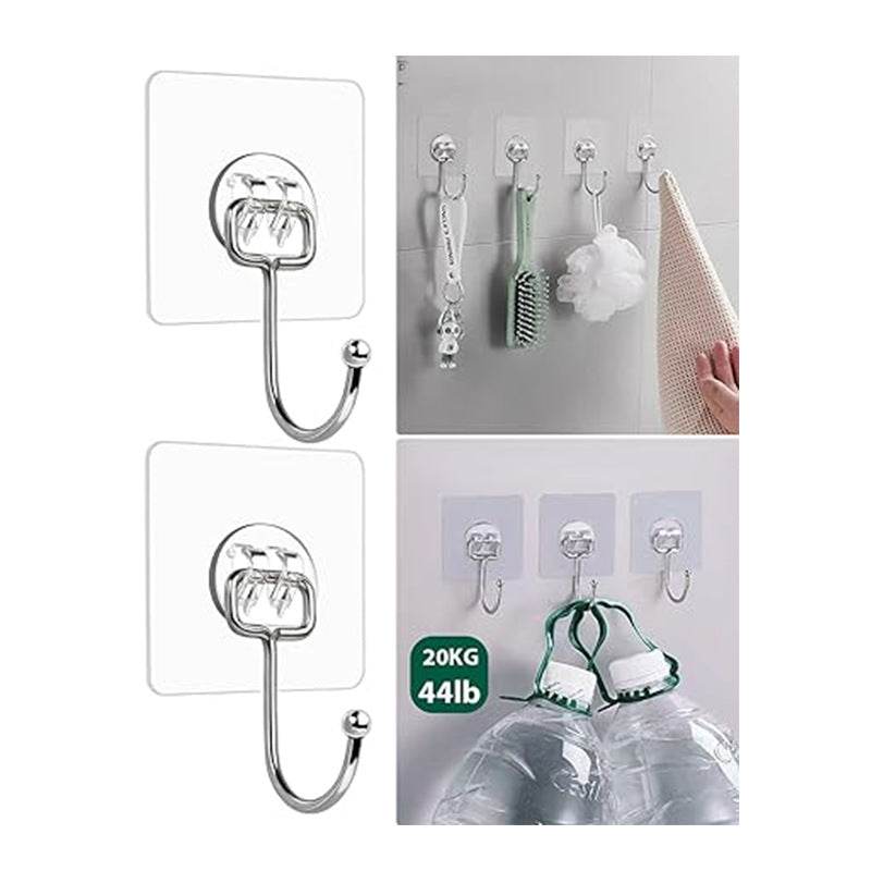 Metal large hook with strong adhesive and no need for drilling holes - Price Value Store