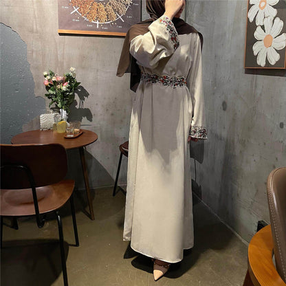 Linen embroidered dress - Price Value Store