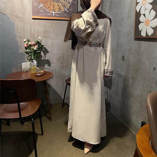 Linen embroidered dress - Price Value Store