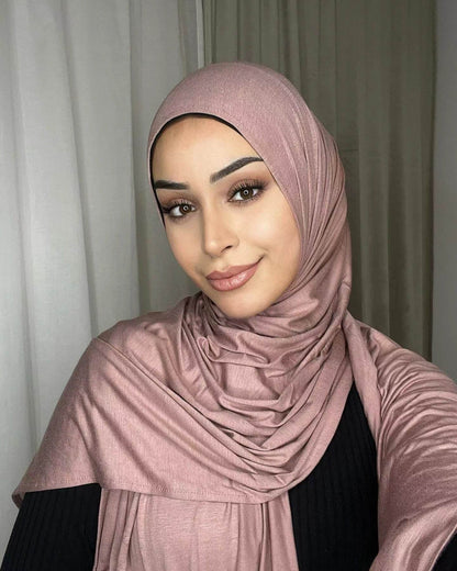 Solid-color lustrous cotton scarf for women - Price Value Store