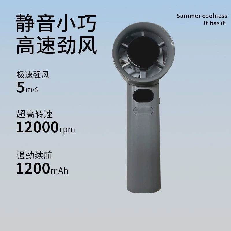 Pocket handheld fan portable outdoor mini handheld turbo fan USB rechargeable leadless desktop fan - Price Value Store