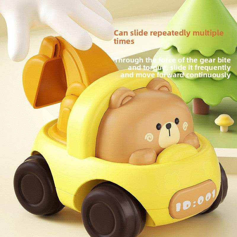 Inertia Cartoon Animal Engineering Vehicle Toy Set for Kids - Price Value Store