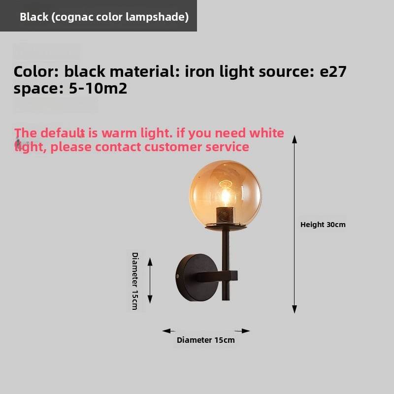 Light Luxury Living Room Electroplated Bedroom Bedside Wall Lamp Modern Creative Sofa Iron Decorative Pendant Background Wall Wall Lamp - Price Value Store