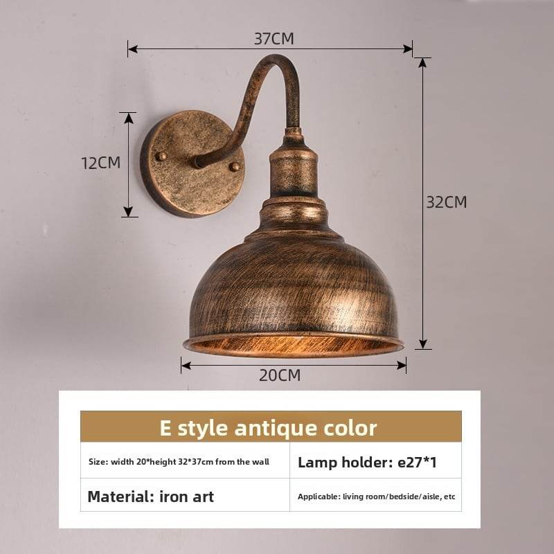 American style loft Industrial Wind bedside wall lamp Villa courtyard outdoor wall lamp restaurant bar decorative lighting fixtures - Price Value Store