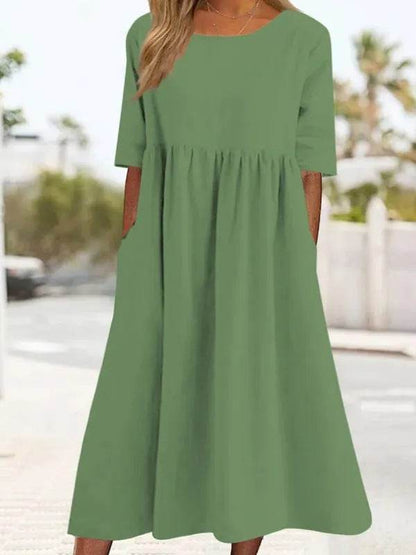 Loose round-neck dress - Price Value Store