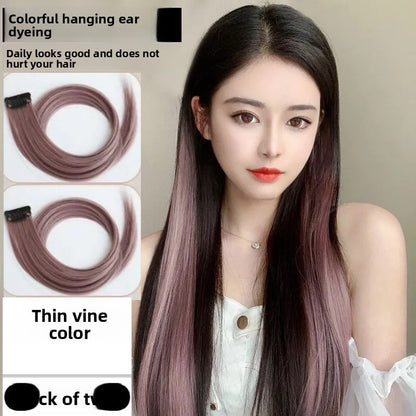 Wig pieces are dyed and dyed in various lengths