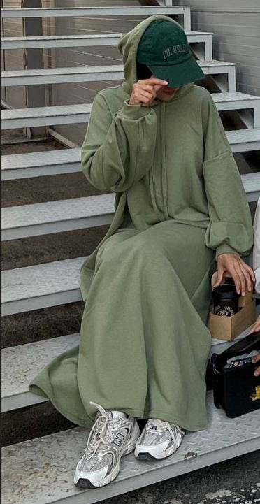 Solid Color Hoodie dress - Price Value Store