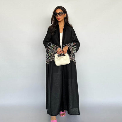 Cardigan with embroidered patterns and long robe - Price Value Store