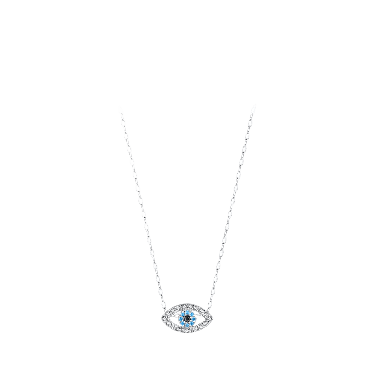 Modian S925 sterling silver micro-inlaid Devil's Eye necklace - Price Value Store