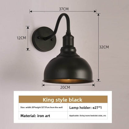 American style loft Industrial Wind bedside wall lamp Villa courtyard outdoor wall lamp restaurant bar decorative lighting fixtures - Price Value Store