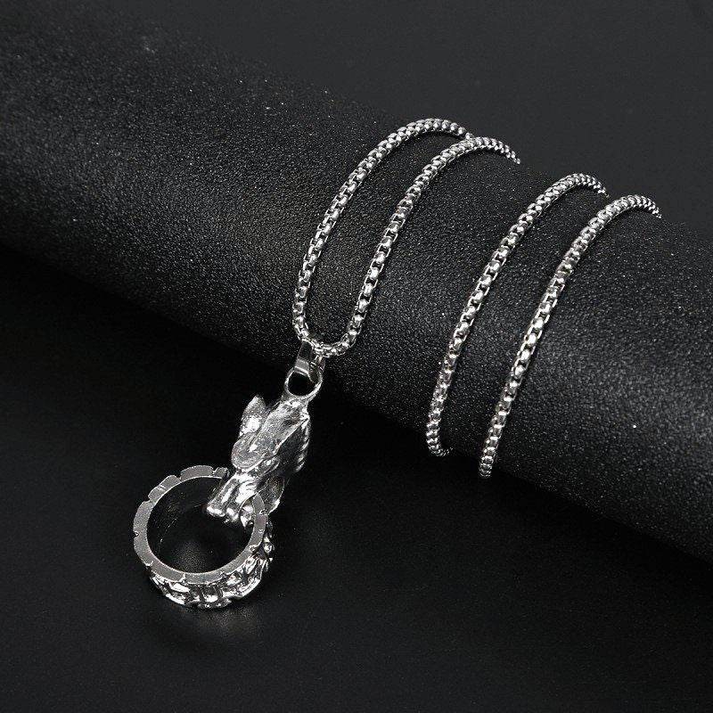 Hip-Hop Wolf Head Fingerring Necklace - Price Value Store
