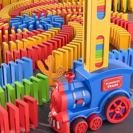 Children's automatic domino distribution train toy - Price Value Store