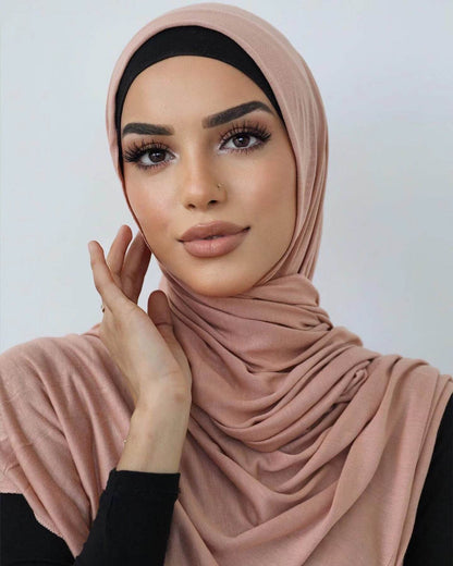 Solid-color lustrous cotton scarf for women - Price Value Store
