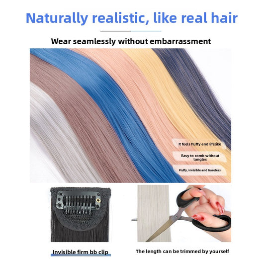 Wig pieces are dyed and dyed in various lengths