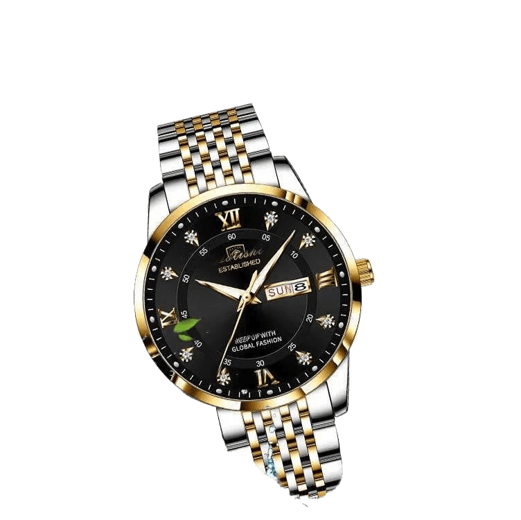 Foreign trade AliExpress explosions Swiss certification imported double calendar waterproof luminous men's watch Korean fashion - Price Value Store