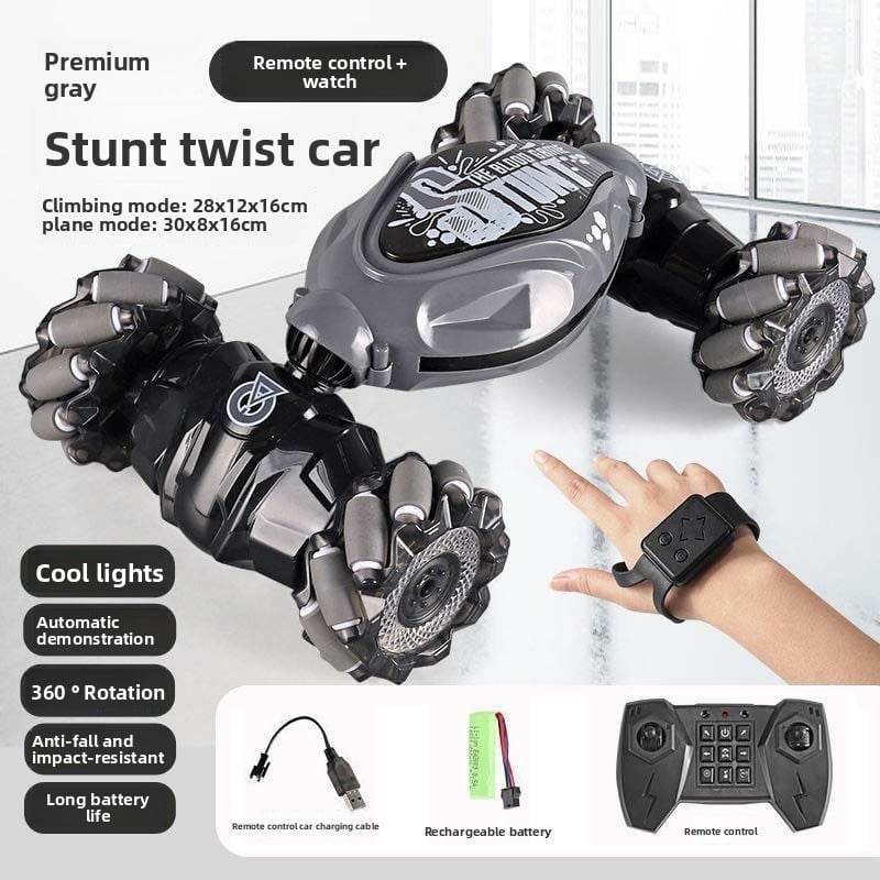 Gesture Induction Deformation Remote Control Car Children's Toy Twisted Four-wheel Drive Climbing Racing Car Boy Charged Electric Off-road Vehicle - Price Value Store