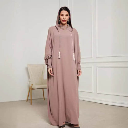 Caped headscarf long dress - Price Value Store